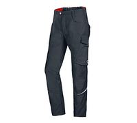 BP 1960-570-0056-43/44s Mezcla de tela con pantalones de trabajo para hombres, silueta delgada con cintura superior en la espalda, 65% poliéster/35% algodón, antracita, talla 43/44S