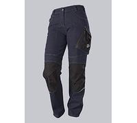 BP 1973-031-0004 - Pantalón de trabajo unisex, algodón y elastano, talla 34/32, color azul y piedra