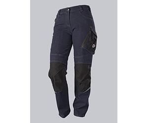 BP 1973-031-0004 - Pantalones de trabajo unisex, algodón y elastano, azul profundo/piedra, talla 31/34