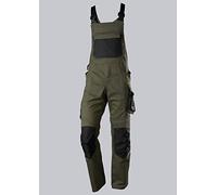BP 1979-570-7332 Workwear - Pantalón de trabajo unisex (poliéster y algodón, talla 52n), color verde oliva y negro