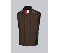 BP 1986-570-48 Chaleco térmico - Silueta delgada - Cuello alto - Forro térmico - 65% poliéster, 35% algodón - Ajuste estándar - Tamaño: L - Color: marrón