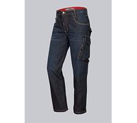 BP 1990-038-01 - Pantalones Vaqueros para Trabajadores, Silueta Delgada, Corte ergonómico, Tejido elástico, 78% algodón, 22% elastómero de Corte Ajustado, Talla: 31/30, Color: Azul Oscuro Lavado