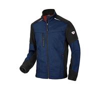 BP 1992-570-110 Chaqueta de trabajo híbrida - Cuello alto forrado - Mangas ergonómicas - Poliéster puro - Ajuste largo - Tamaño: 64/66l - Color: azul oscuro/negro