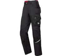 BP 1998-570-0032 Pantalones de trabajo con bolsillos en las rodillas - silueta delgada - Correa trasera elástica - 65% poliéster, 35% algodón - corte corto - Talla: 54n - Color: negro
