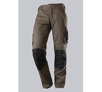 BP 1998-570-5032 Workwear - Pantalón de trabajo para hombre (poliéster y algodón, talla 52), color nogal y negro
