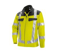 BP 2012-845-8653-52/54l - Chaqueta de trabajo, cuello alto, cremallera oculta, mezcla de tejidos de 270,00 g/m², color amarillo y gris oscuro, 52/54 l