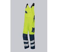 BP 2237-590-6614-39/40L - Peto para hombres, tirantes elásticos con clip, 48,5% acrílico, 34% algodón, 17% poliamida, 0,5% otras fibras, color amarillo