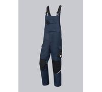 BP 2437-581-1432-33s - Peto para hombre, tirantes elásticos con fijación de clip, 35% aramida, 30% modacrílico, 25% algodón, 9% poliamida, 1% otras fibras, color azul oscuro y negro, talla 33S
