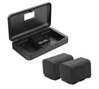 BP-522 (3000 mA) Juego de cargador multifuncional para cámara (incluye dos baterías) compatible con Canon Optura Optura Pi/Xi/10/20, 100MC/200MC, ZR-20/25MC/30MC/40/45MC/50MC/60/65MC