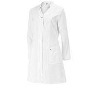 BP - Bata clásica para mujer, largo hasta la rodilla, algodón, color blanco, talla 44