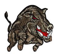 BP BRAUNERT PATCHES Parche termoadhesivo con diseño de jabalí, diseño de cerdo, tamaño 9,0 x 8,3 cm