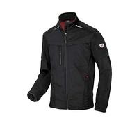 BP Chaqueta de trabajo funcional para hombre 1992-570-32-60/62L, cuello alto y cremallera frontal, 270,00 g/m², mezcla de tejidos, color negro, 60/62L