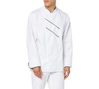 BP Gourmet 1538-400-2132 - Chaqueta de cocinero (manga larga, con ranuras de ventilación, ajuste normal, talla: 48), color blanco y negro