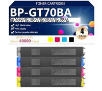 BP-GT70BA Cartuchos de Tóner de Extra alto Rendimiento Compatibles para Sharp BP-50C26 BP-50C65 BP-70C45 BP-70C31 BP-70C55 BP-70C36 BP-50C36 BP-50C45 BP-70C65 BP-50C55 Impresoras, Nítidas y Nítidas,Bl