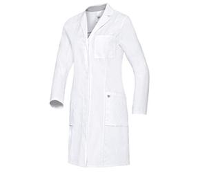 BP Med Coats 1754-130-0021 - Bata de médico para mujer, manga larga, algodón puro, ajuste regular, talla: 46n, color: blanco