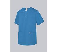 BP Med Tunics 1741-853-116 - Casaca para él y ella, manga 1/2, cuello en V, 50% poliéster, 50% lyocell, ajuste estándar, talla: 3XL, color: azul celeste