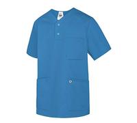 BP Med Tunics 1741-853-116 - Casaca para él y ella, manga 1/2, cuello en V, 50% poliéster, 50% lyocell, ajuste estándar, talla: XL, color: azul