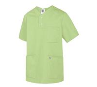 BP Med Tunics 1741-853-78 - Casaca para él y ella (manga 1/2, cuello en V, 50% poliéster, 50% lyocell, ajuste estándar, talla: 3XL, color: verde claro)