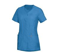 BP Med Tunics 1764-241-0116 - Casaca para mujer - Manga 1/2 y cuello en V - 49% algodón, 48% poliéster, 3% elastolefina - Ajuste delgado - Talla: Sn - Color: azul