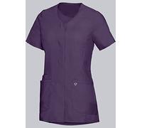 BP Med Tunics 1764-241-0890 - Casaca para mujer (manga 1/2 y cuello en V, 49% algodón, 48% poliéster, 3% elastolefina, corte ajustado, talla: XSn, color: berenjena