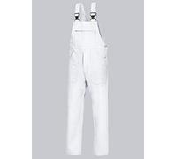 BP Workwear Basic 1413-060-21 - Peto con cintura ajustable, cierres de clip de plástico, algodón puro, ajuste ajustado, talla: 24, color: blanco
