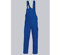 BP Workwear Basic 1482-060-13 - Peto con tirantes de tela y goma (bolsillos para rodilleras, algodón puro, ajuste ajustado, talla: 25), color azul