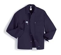 BP Workwear Basic 1485-060-10 - Chaqueta de trabajo con botones ocultos, algodón puro, ajuste normal, tamaño: 98/102, color: azul oscuro