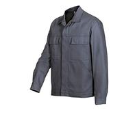 BP Workwear Basic 1485-060-53 - Chaqueta de trabajo (con botones ocultos, algodón puro, ajuste normal, talla: 24/25), color gris oscuro