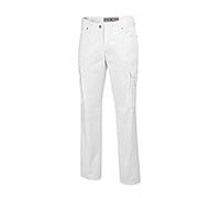 BP1642-686-21-16L - Pantalones vaqueros para mujer (5 bolsillos, 230,00 g/m2, mezcla de tejidos con elástico, talla 42), color blanco