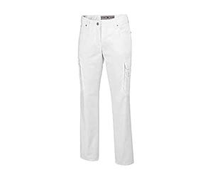 BP1642-686-21-16n - Pantalones vaqueros para mujer (5 bolsillos, 230,00 g/m2, mezcla de tela elástica, 42n), color blanco