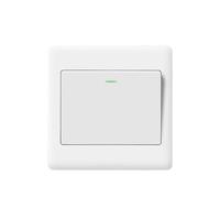 BPABDEITR 1 Uds. Panel de pared con interruptor de luz 1-4 bandas 1 vía blanco 86x86mm(1-gang)