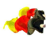 BPABDEITR Abanicos de Danza del Vientre de Seda y bambú, Multicolor, 120-280 x 90 cm, Paquete de 2(Grijs,280x90cm Real Silk)