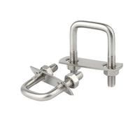 BPABDEITR Abrazaderas cuadradas con perno en U de acero inoxidable M6, paquete de 2 tamaños múltiples(M6x20x50mm)