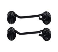 BPABDEITR Cerradura Con Pestillo for Puerta De Cabina, Paquete De 4, Acero Inoxidable Negro, 4-6 Pulgadas(6 in)