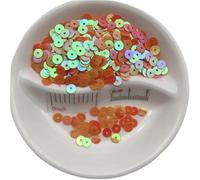 BPABDEITR Lentejuelas planas y redondas for manualidades, 3-8 mm, multicolor(Ab Orange,5mm 1000pcs)
