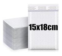 BPABDEITR Paquete De Varios Tamaños De Sobres Publicitarios De Burbujas De Polietileno Blanco Autosellados De 10 A 100 Unidades(White-15x18cm,50PCS)