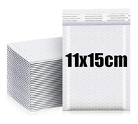 BPABDEITR Paquete De Varios Tamaños De Sobres Publicitarios De Burbujas De Polietileno Blanco Autosellados De 10 A 100 Unidades(White-11x15cm,50PCS)