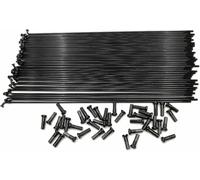 BPABDEITR Radios Bici, Radios y cabecillas for Bicicleta, 14 g, 2 mm, curvatura en J, Color Negro, Varias Longitudes, Paquete de 20(Length 272mm)