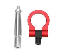 BPABDEITR Remolque con Gancho Alrededor del Ojo, Anillo de Gancho de Remolque for Coche de Aluminio Multicolor for Parte Delantera y Trasera(Rosso)