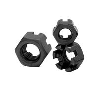 BPABDEITR Tuercas de flor ranuradas hexagonales de paso fino GB58 con fundas de cubierta de rosca interior M8-M20 10 Uds(M12x1.25mm)