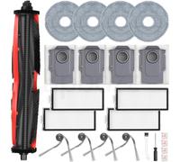 Bpbdzz 23 accesorios para robot aspirador Roborock Saros Z70, 1 cepillo principal, 4 toallitas, 4 filtros, 4 bolsas para el polvo, 4 cepillos laterales, 4 piedras aromáticas planas, 1 cepillo de