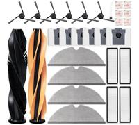 Bpbdzz 29 accesorios para robot aspirador Dreame D20 Pro Plus, piezas de repuesto con 1 par de cepillos principales, 4 toallitas, 4 filtros, 6 bolsas de polvo, 6 cepillos laterales, 6 piedras