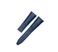 BPBZUTUMDZ Ajuste adecuado for Maurice Lacroix PT6148 PT6158 PT6168 24mm correa de cuero negro accesorios de reloj piel de cuero(DARK BLUE,20mm)