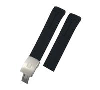 BPBZUTUMDZ Ajuste for Tissot apto for T-TOUCH T013 T048 T047 T033T04 21mm correa de goma de silicona suave for reloj correa de reloj deportivo T091 T013420A(Black Silver)