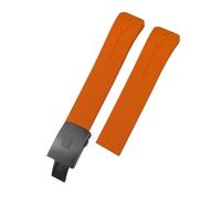 BPBZUTUMDZ Ajuste for Tissot apto for T-TOUCH T013 T048 T047 T033T04 21mm correa de goma de silicona suave for reloj correa de reloj deportivo T091 T013420A(Orange Black)
