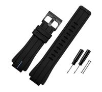 BPBZUTUMDZ Correa de goma de silicona for reloj, correa de reloj for hombre for junta convexa de 24x16mm, negra, roja, naranja, blanca y azul, compatible for Timex T2N720 T2N721 T2N739(Black blue-B pi