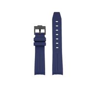 BPBZUTUMDZ Correa de goma de silicona for reloj, interfaz de arco de 20mm, deportes de buceo, correa de reloj negra, verde, blanca y azul, apta for Rolex Submariner Yacht Master(Blue-B pin)
