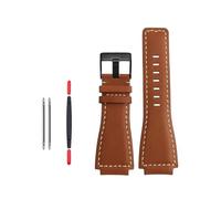 BPBZUTUMDZ Correa de reloj de goma de silicona for hombre, correa de reloj de 24mm for junta convexa, color verde oliva, negro y marrón, compatible for Bell Ross BR0393 BR0392(Black Gray)