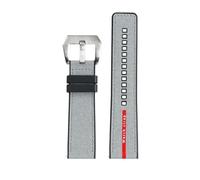 BPBZUTUMDZ Correa de reloj for parte inferior de goma de silicona y nailon, 22mm, 24mm, azul, negro, gris, líneas rojas, correa de reloj for hombre apta for Panerai sumergible Luminor 1404(Gray-S pin,