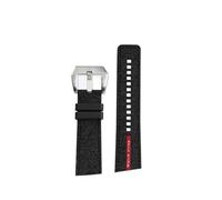 BPBZUTUMDZ Correa de reloj for parte inferior de goma de silicona y nailon, 22mm, 24mm, azul, negro, gris, líneas rojas, correa de reloj for hombre apta for Panerai sumergible Luminor 1404(Black-B pin